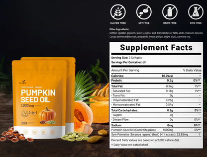 NUVIRA Pumpkin Seed Oil + Saw Palmetto